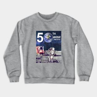 Astronaut Moon Landing 50th Crewneck Sweatshirt